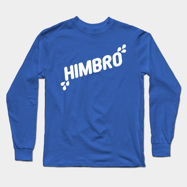 Himbro sweat, White on blue Long Sleeve T-Shirt by Pawgyle